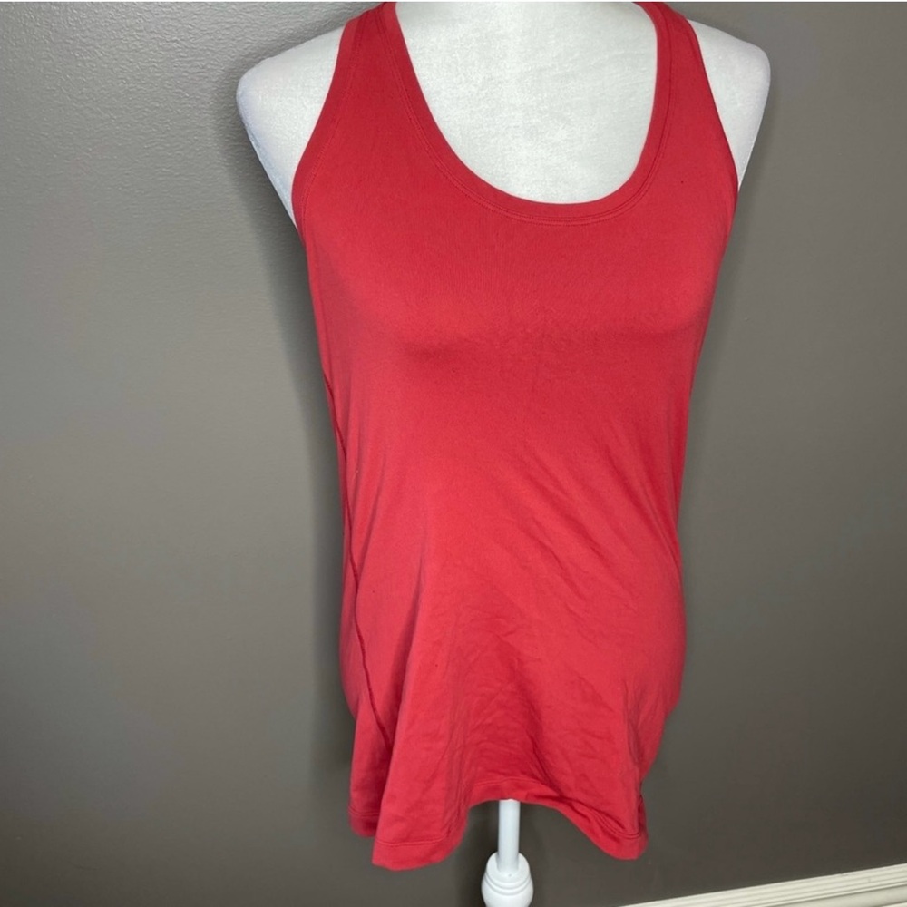 Red Lululemon racerback tank top